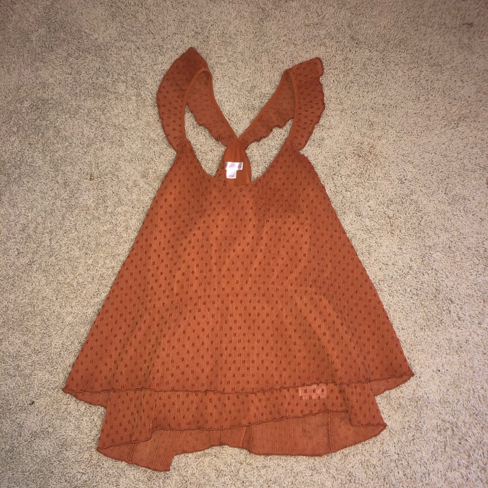 Cross back tank top